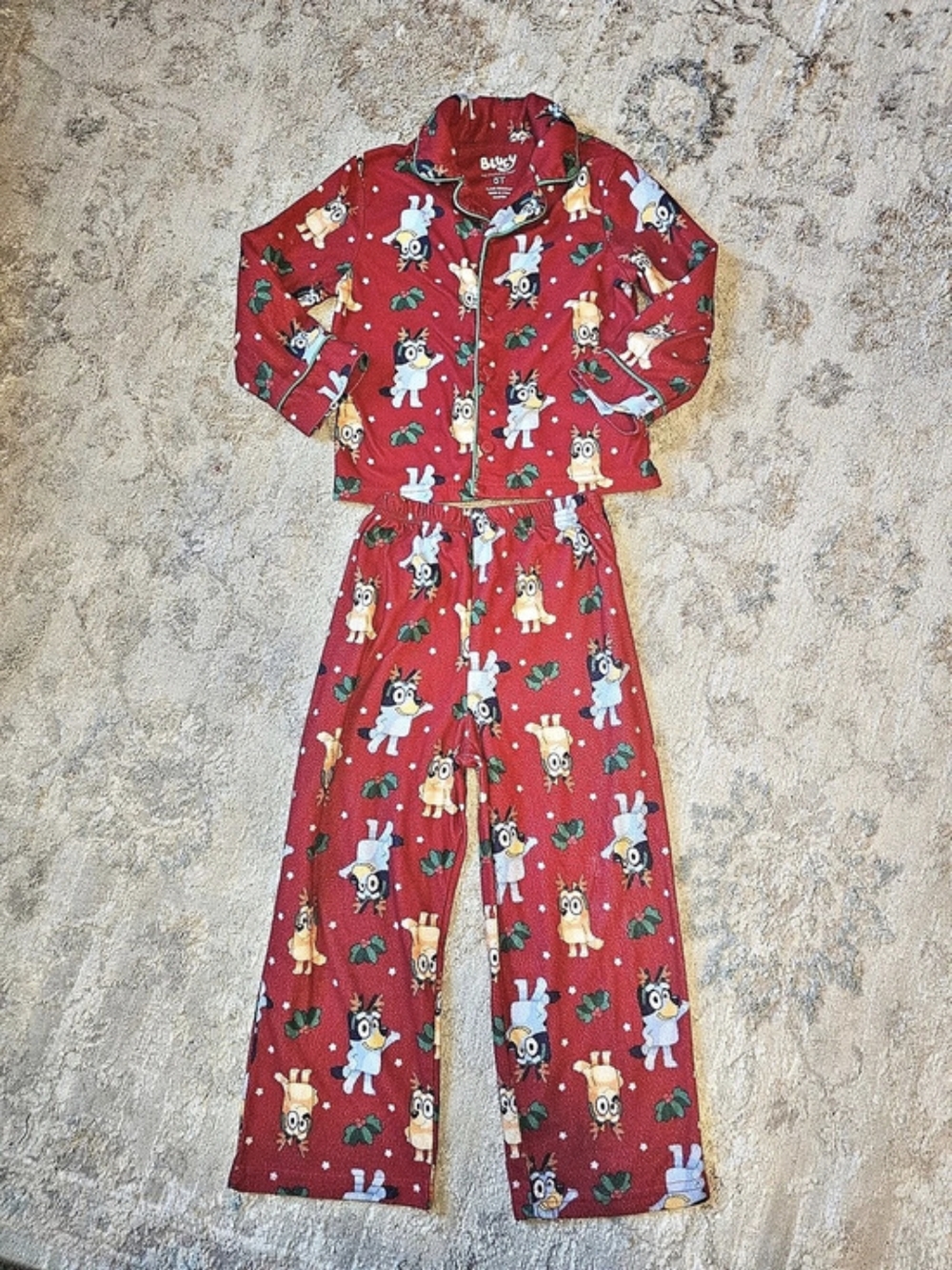 Toddler Bluey Christmas Pajama Set